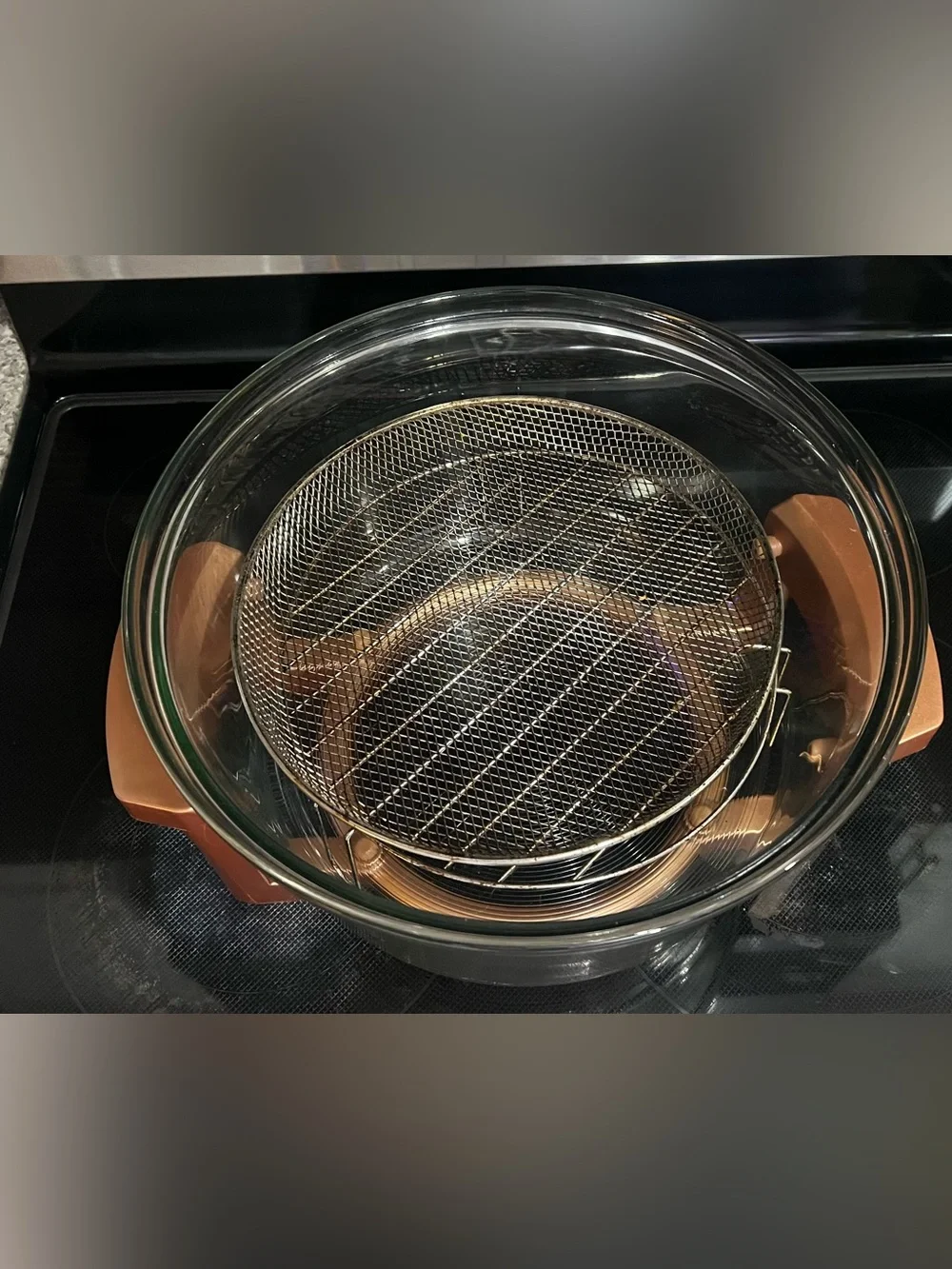 Big Boss 8605 Air Fryer Oil Less Fryer Replacement Clear Glass Bowl & Stan Only